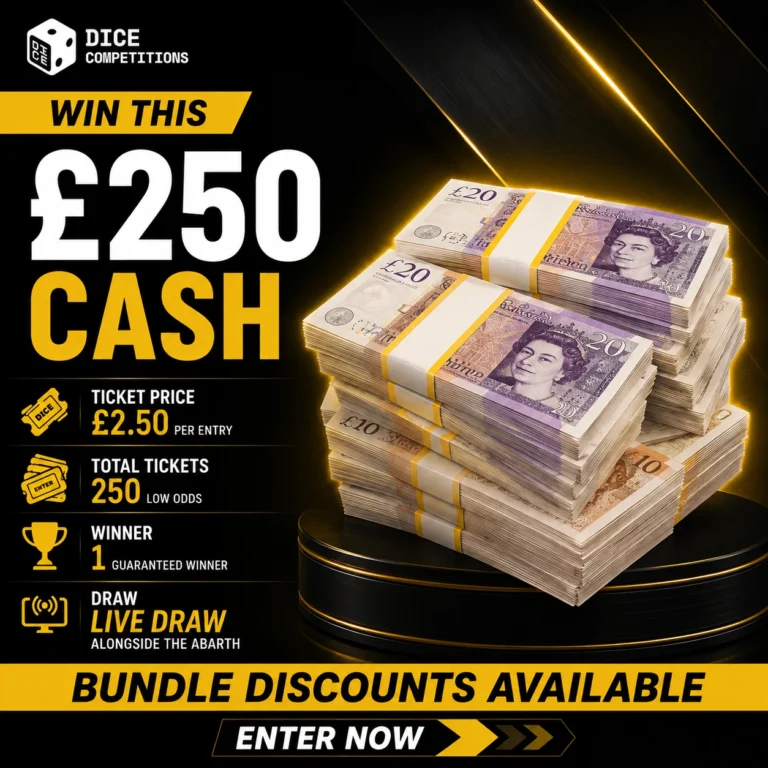 £250 CASH - ONLY 250 TICKETS! - ENDS TONIGHT!