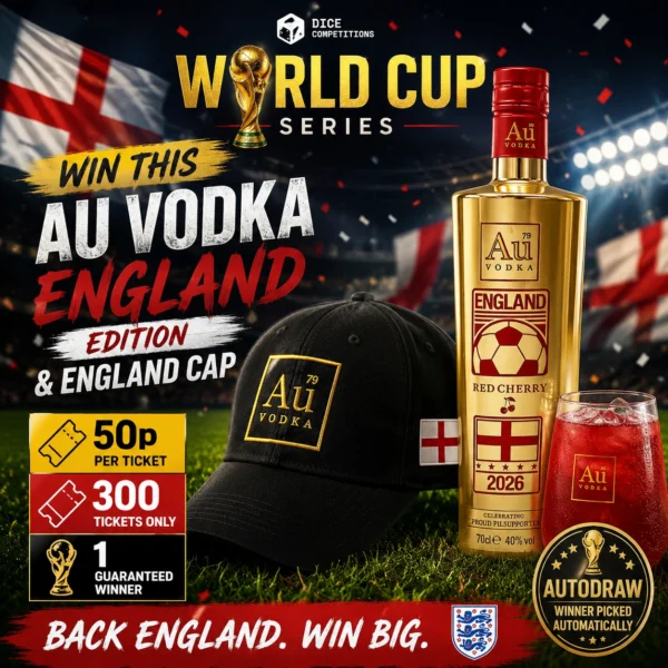 AU VODKA ENGLAND FOOTBALL EDITION & ENGLAND CAP